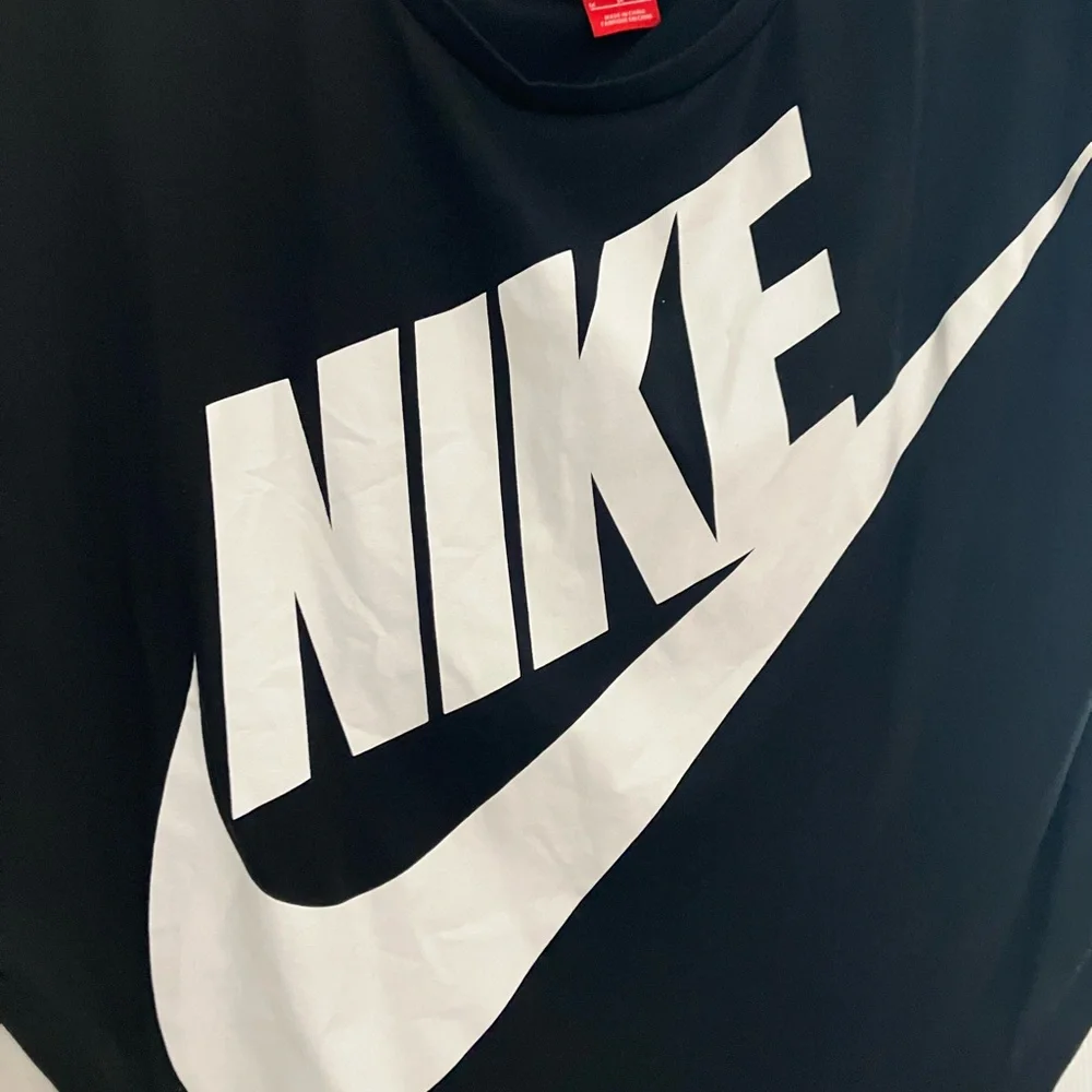 Nike Women's Black and White Muscle Tee - Picture 2 of 7